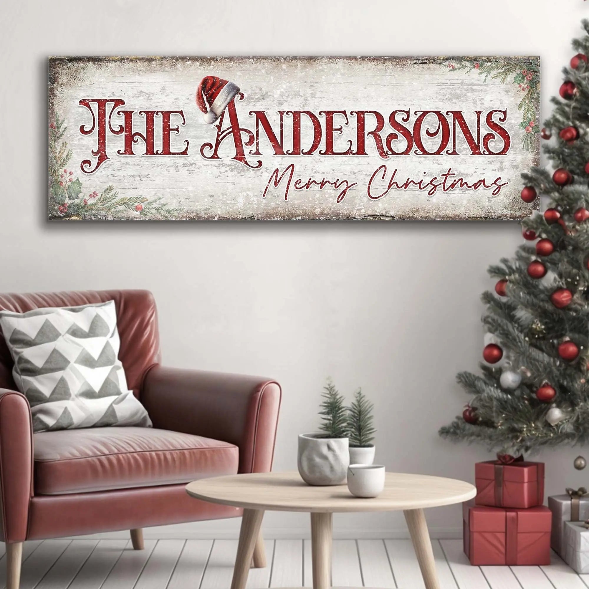 Christmas Family Name Sign II suitedtosucceed